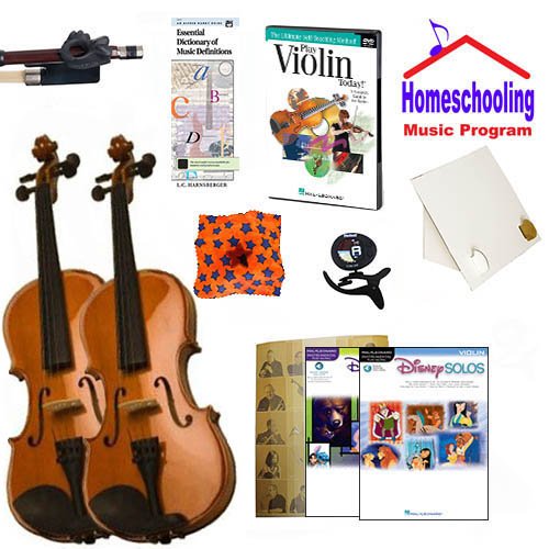 - Includes Student 4//4 Violin w//Case Learn to Play the Violin Pack Disney Music Book Bundle Homeschool Music Books /& All Inclusive Learning Essentials DVD